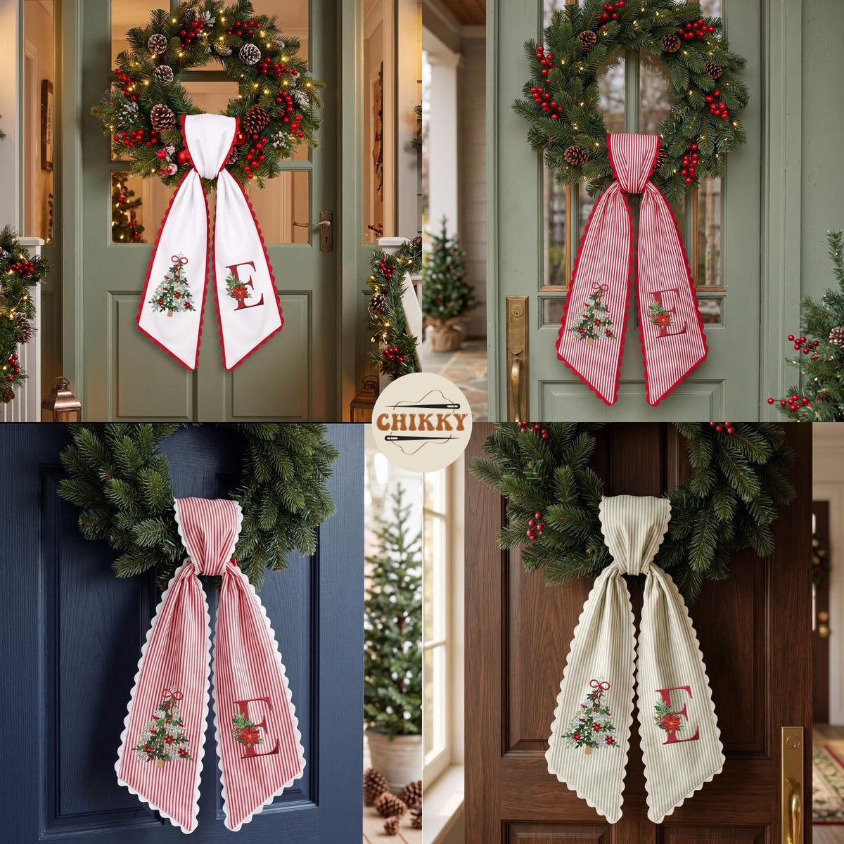 Christmas Personalized Wreath Sash — image 6