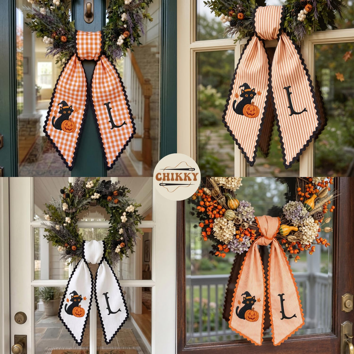 Halloween Personalized Wreath Sash — image 6