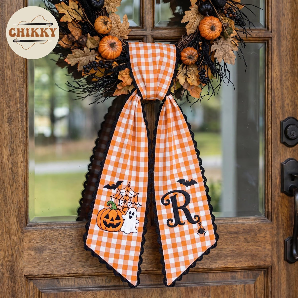 Halloween Personalized Wreath Sash — image 2