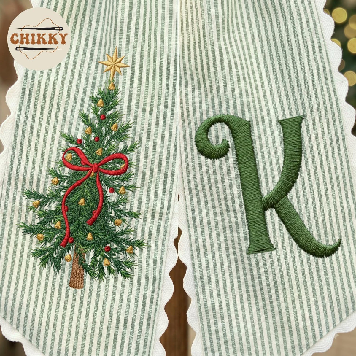 Christmas Personalized Wreath Sash — image 4