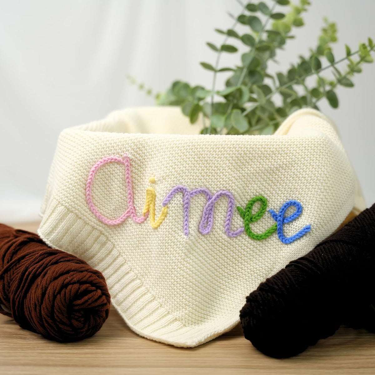 Personalized Knit Baby Blanket — 5 — image 7