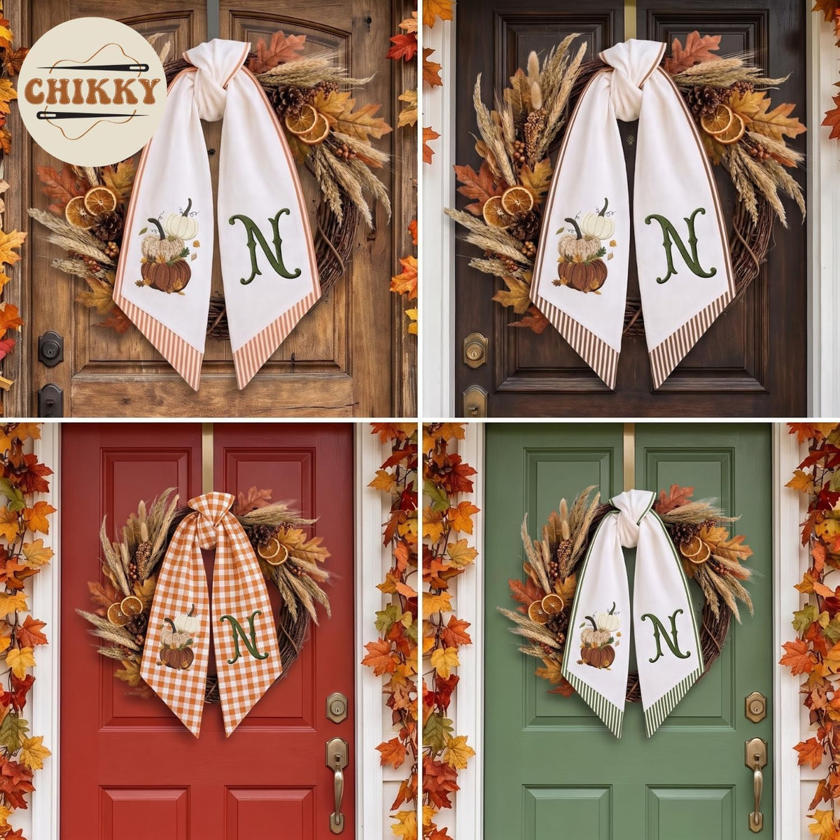 Autumn Personalized Wreath Sash — image 6
