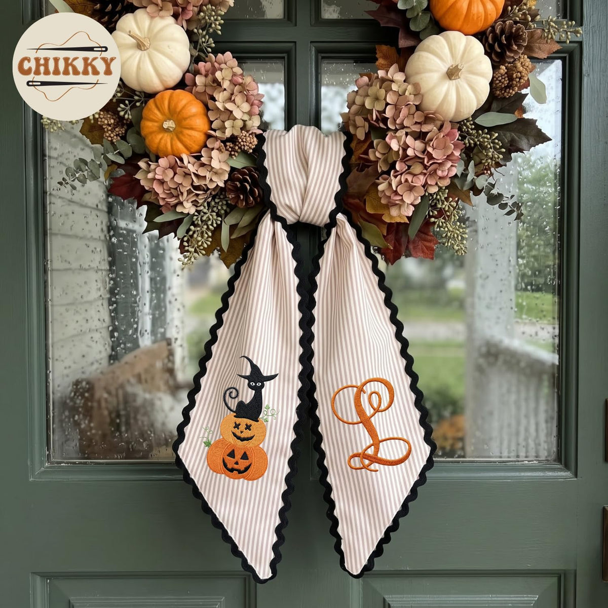 Halloween Personalized Wreath Sash — image 7