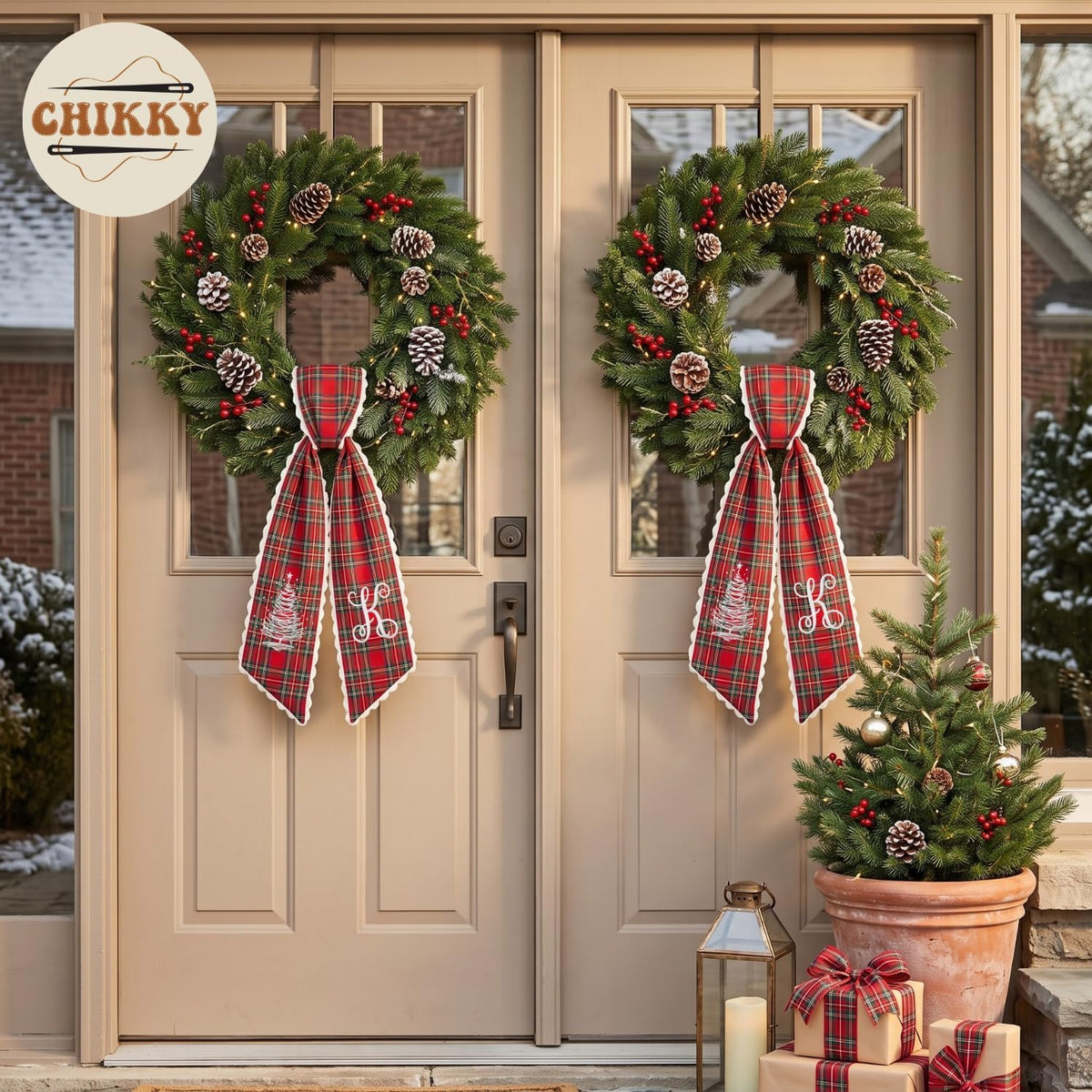 Christmas Personalized Wreath Sash — image 2
