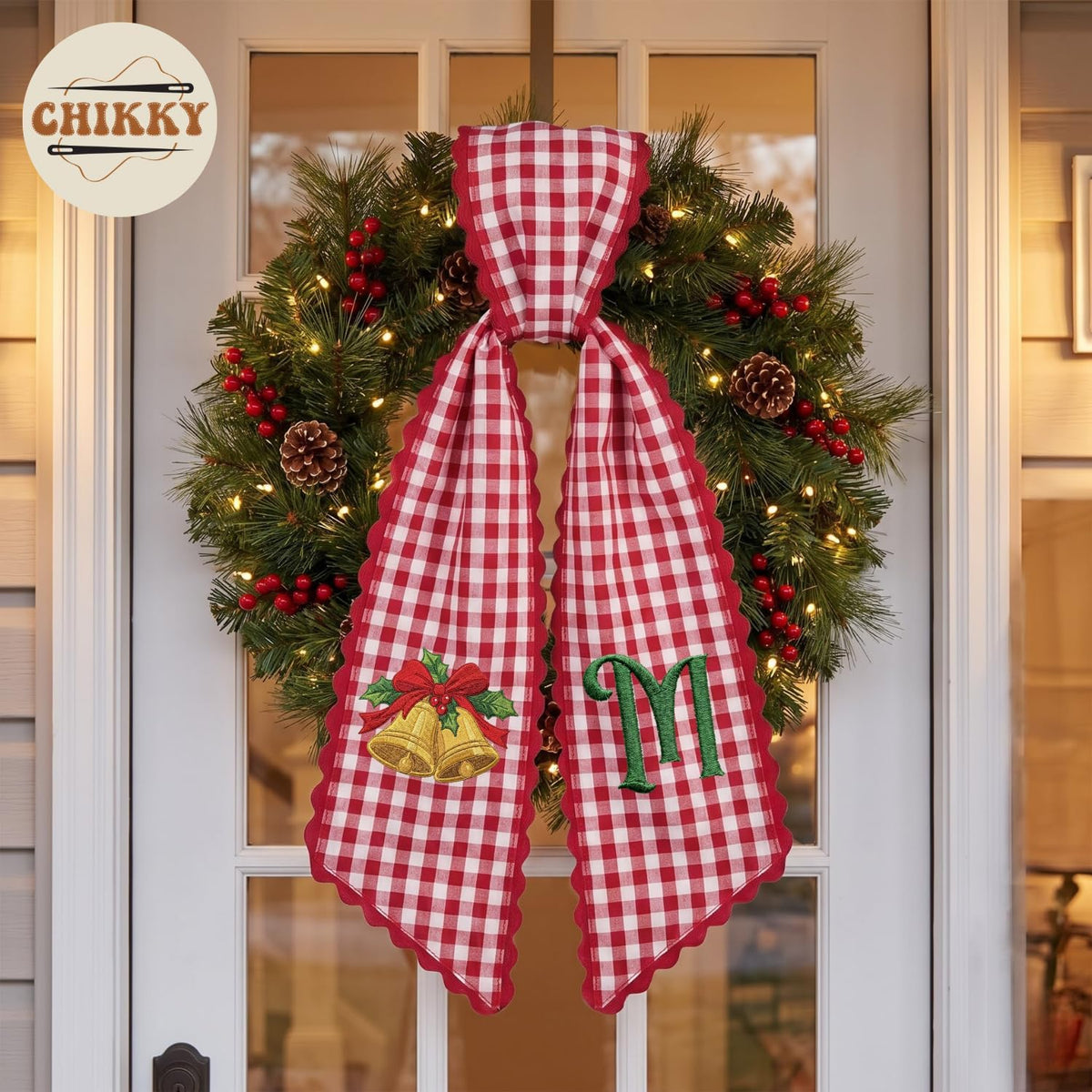 Christmas Personalized Wreath Sash — image 2
