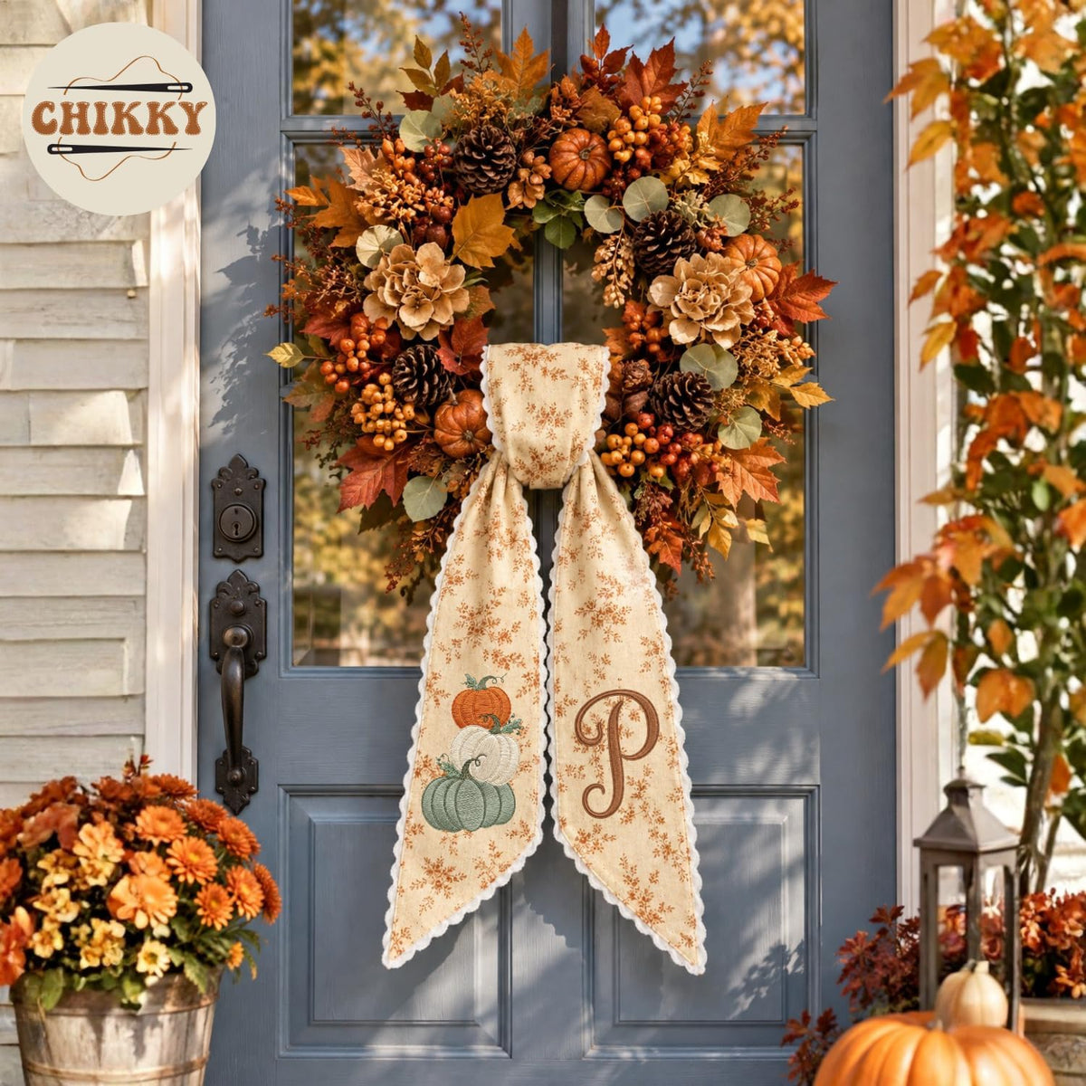 Autumn Personalized Wreath Sash — image 3