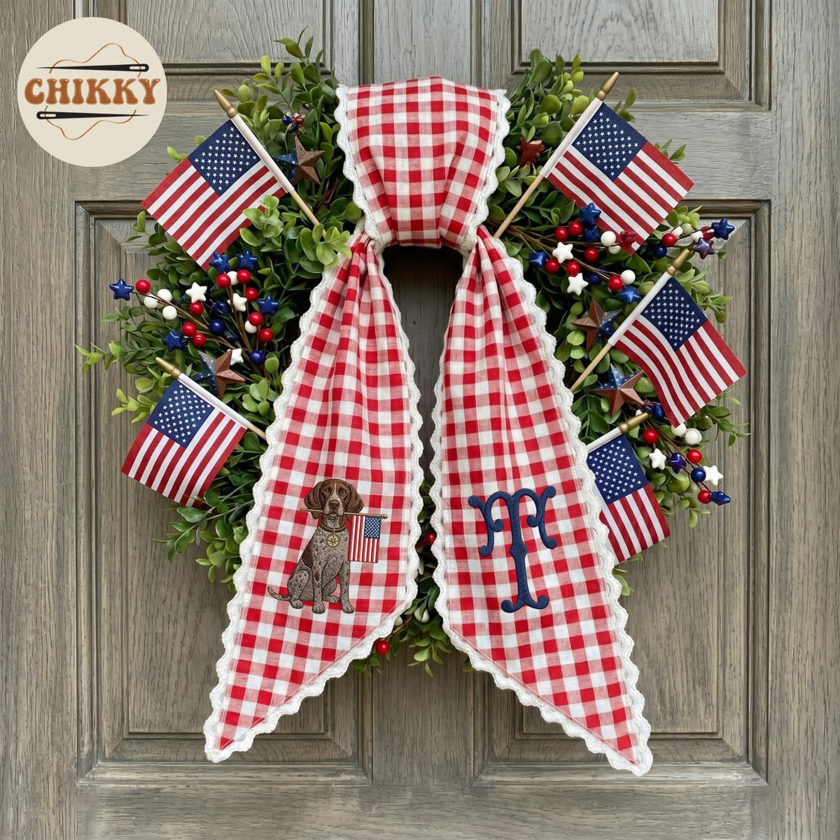 Patriotic Personalized Wreath Sash — image 6
