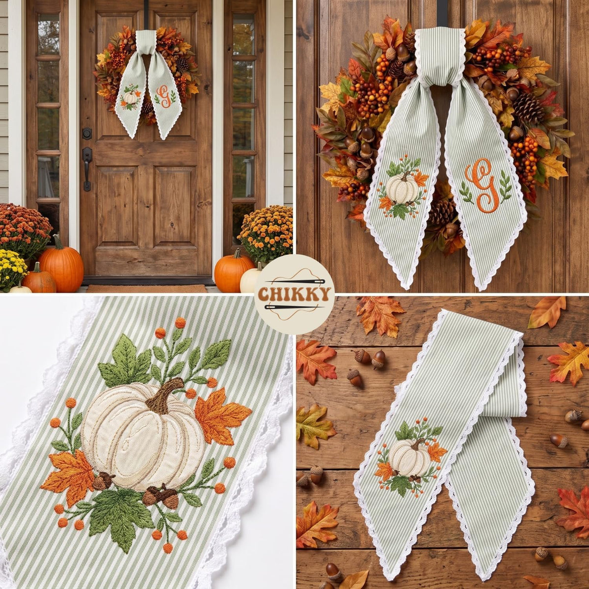 Halloween Personalized Wreath Sash — image 5