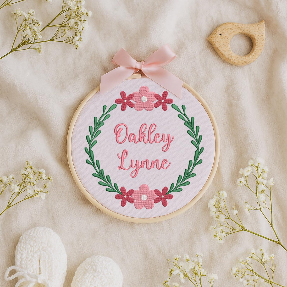 Personalized Embroidered Baby Name Hoop — 5 — image 8