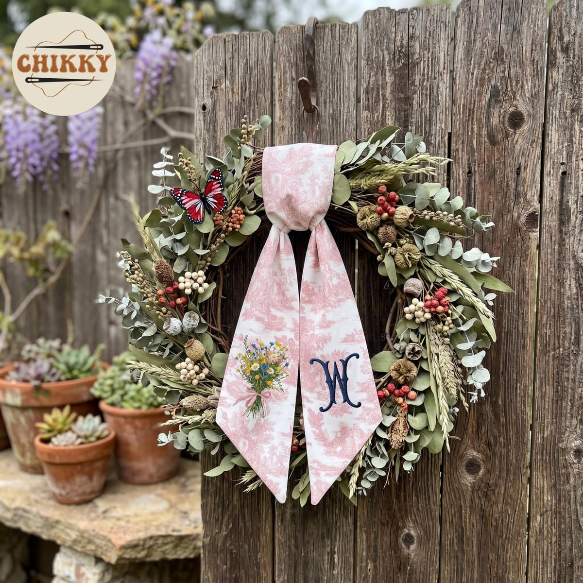 Christmas Personalized Wreath Sash — image 3
