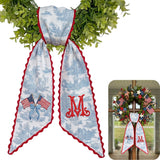 Patriotic Personalized Wreath Sash — 4 - America Flag