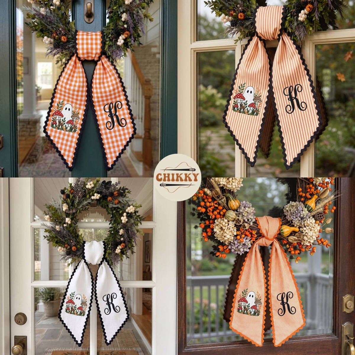 Halloween Personalized Wreath Sash — image 6