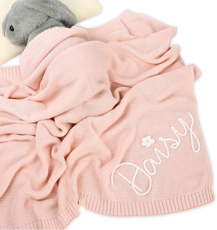 Personalized Knit Baby Blanket — 4