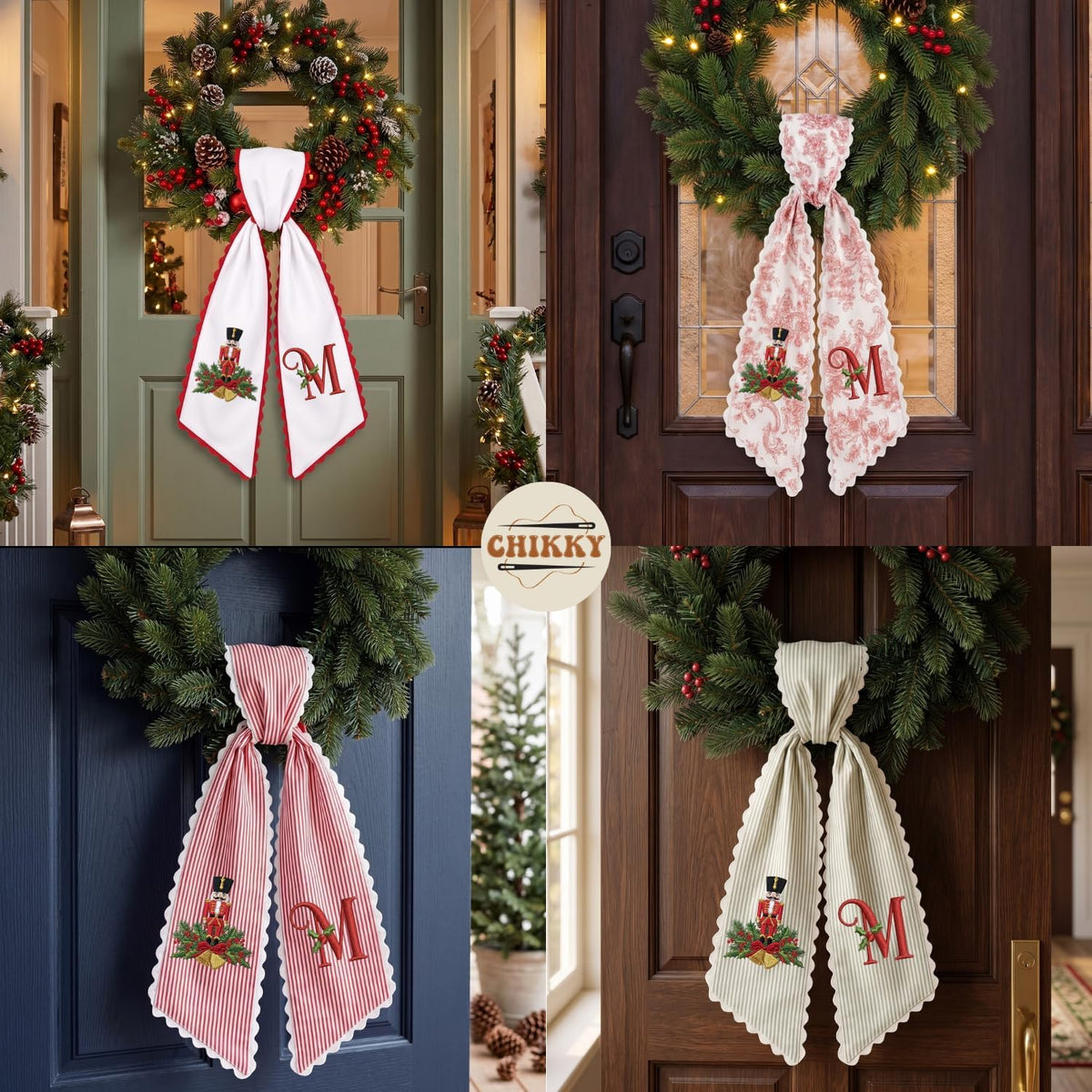 Christmas Personalized Wreath Sash — image 6