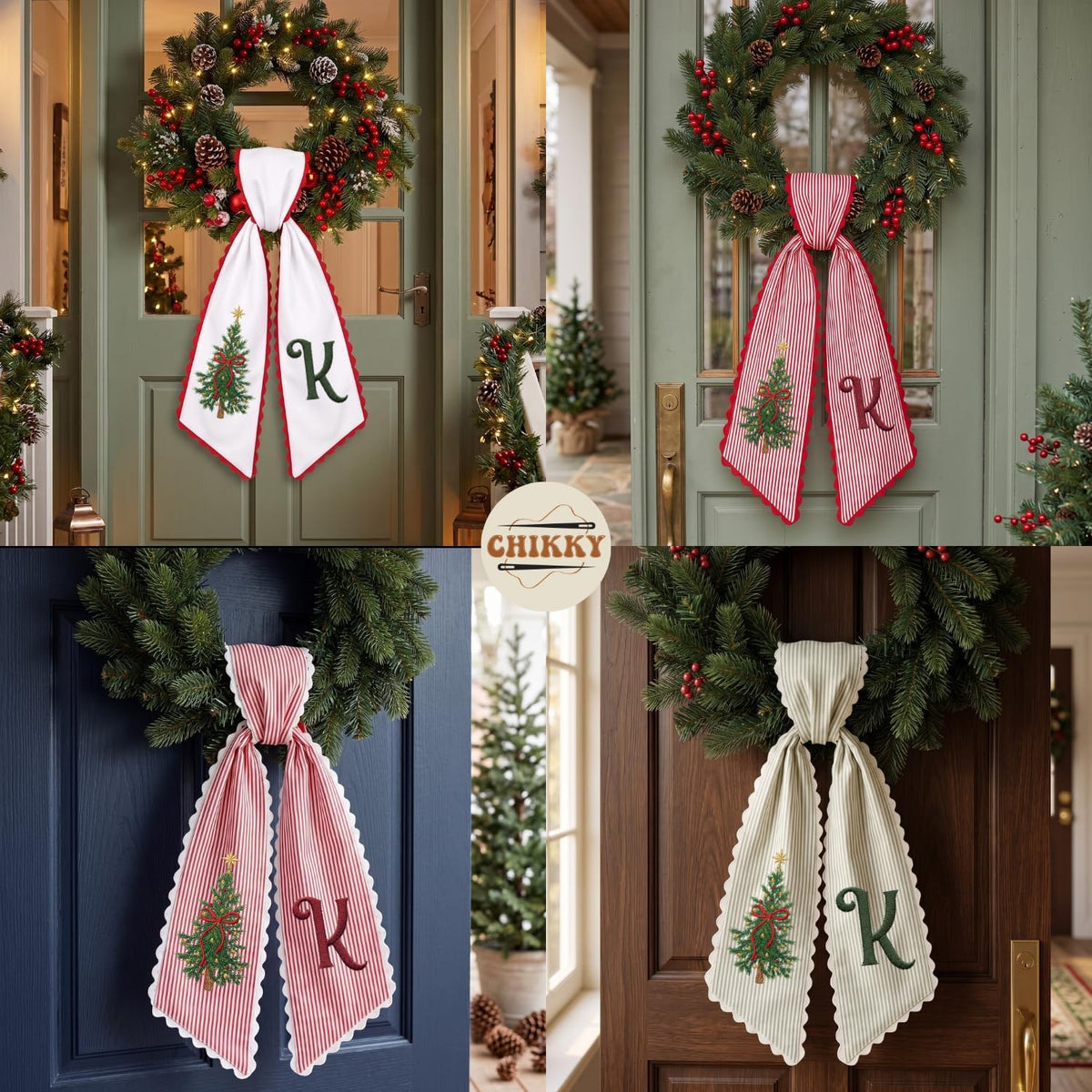 Christmas Personalized Wreath Sash — image 6