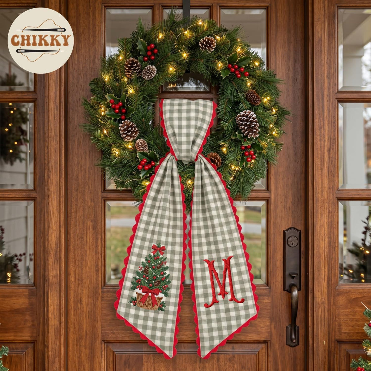 Christmas Personalized Wreath Sash — image 5