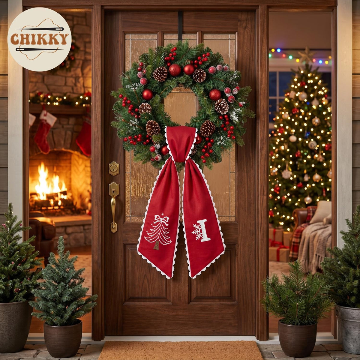 Christmas Personalized Wreath Sash — image 4