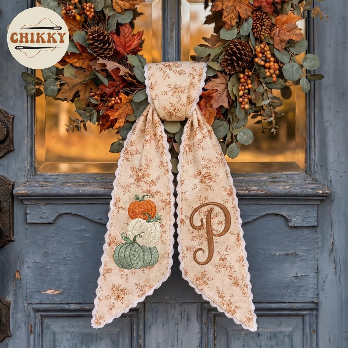 Autumn Personalized Wreath Sash — image 2