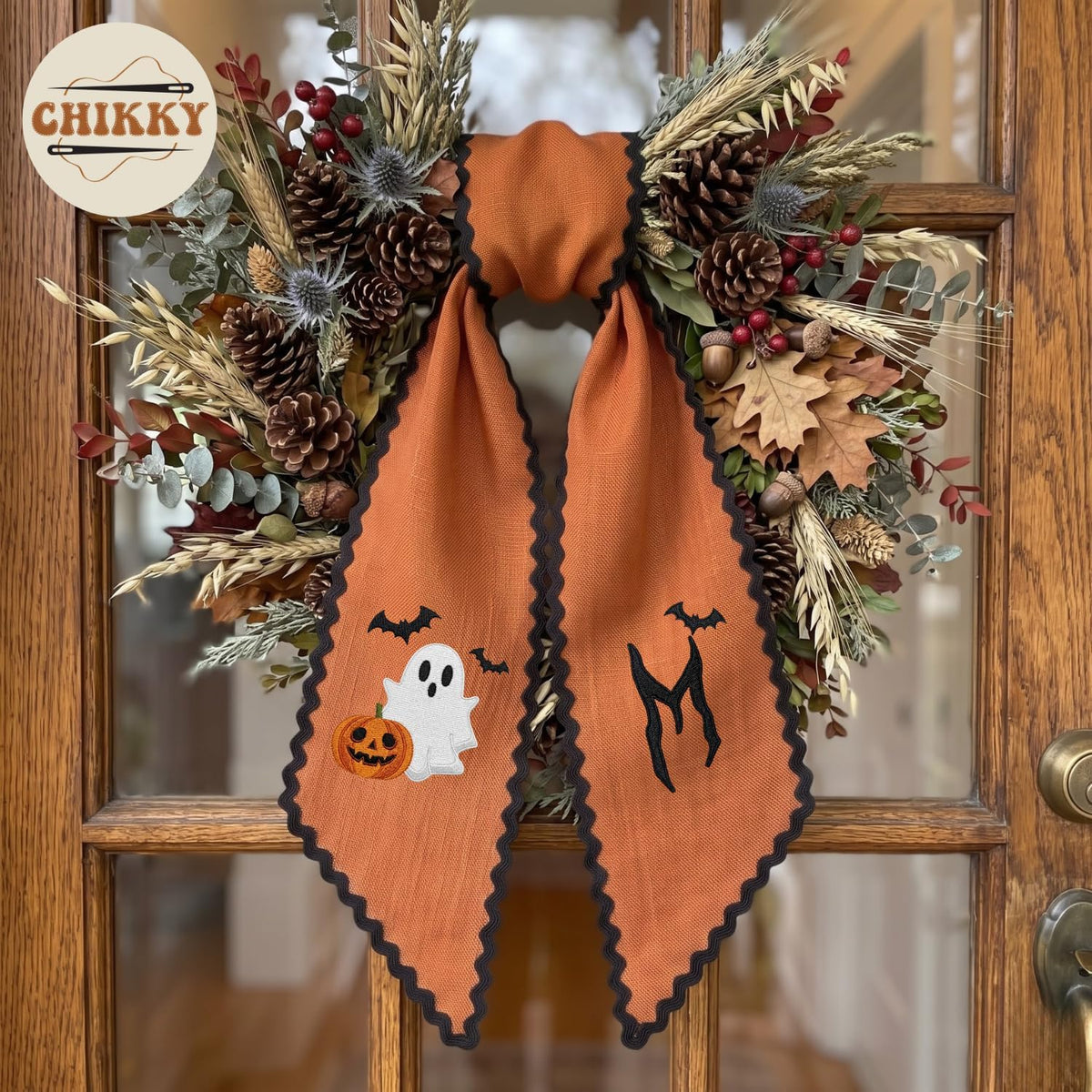 Halloween Personalized Wreath Sash — image 6