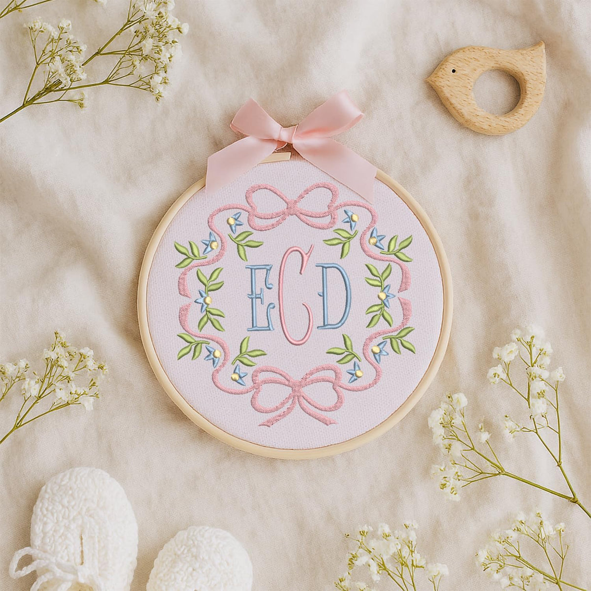 Personalized Embroidered Baby Name Hoop — 10 — image 8