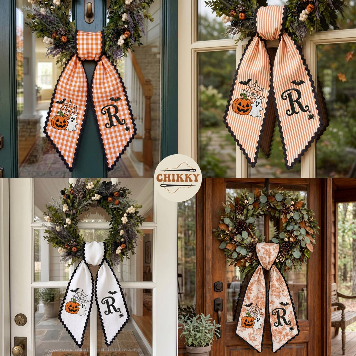 Halloween Personalized Wreath Sash — image 6