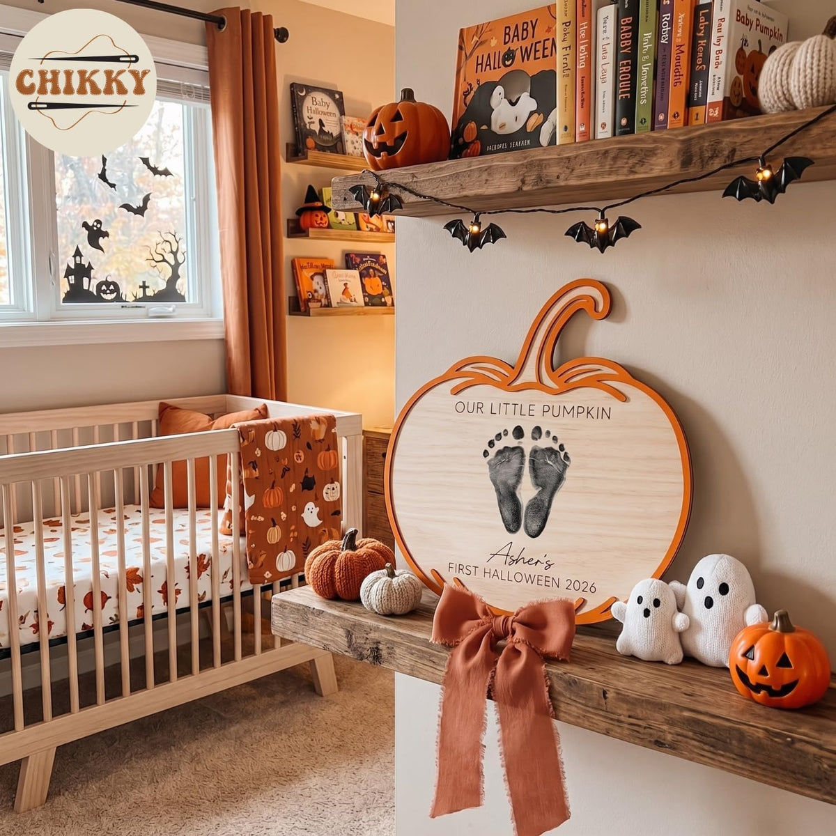 Personalized Wooden Birth Announcement Sign — image 2