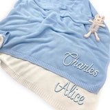 Personalized Knit Baby Blanket — 10 - Name