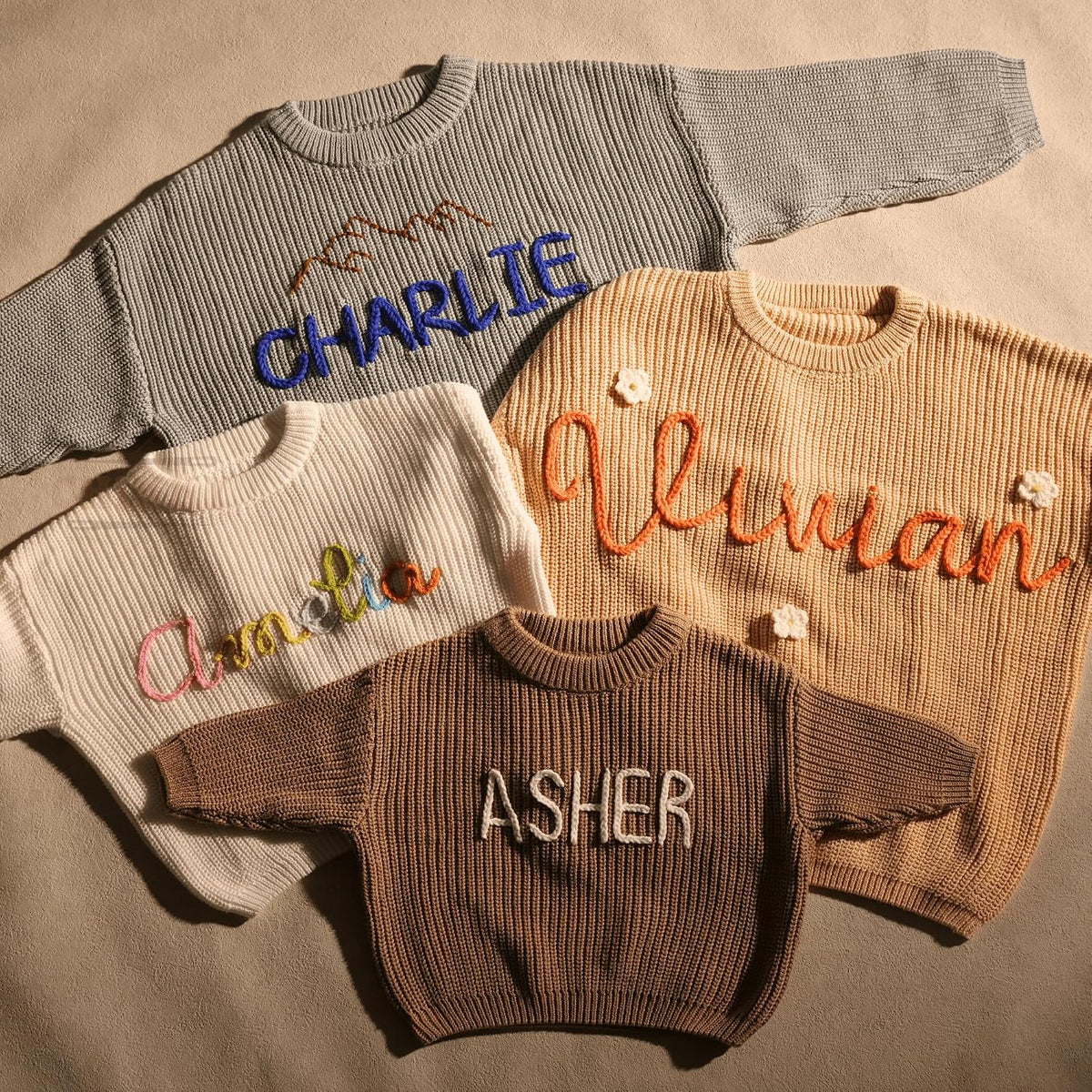 Personalized Baby Name & Monogram Sweater — image 4