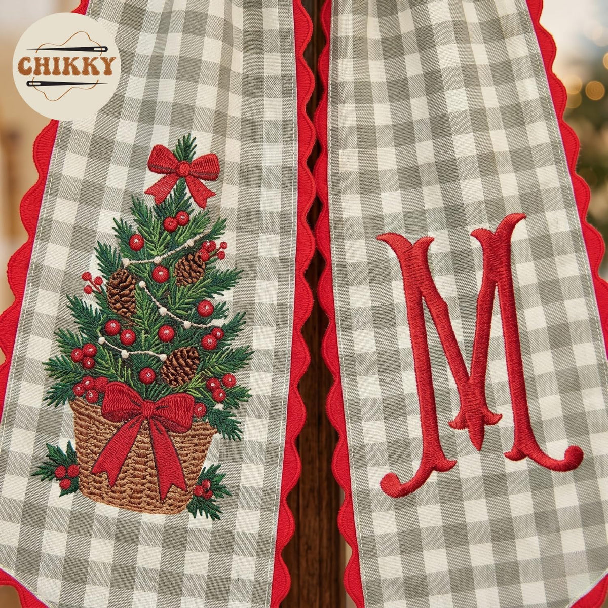Christmas Personalized Wreath Sash — image 4